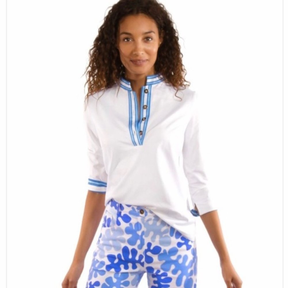 Gretchen Scott NWT Mandarin White Top - M